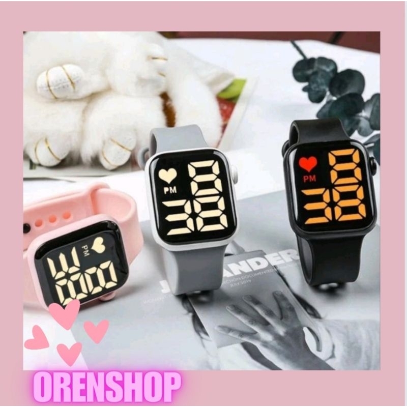 [OSM] Jam Tangan Rubber Led Jam Stap Karet Grosir Termurah Makassar - Orenshop Makassar