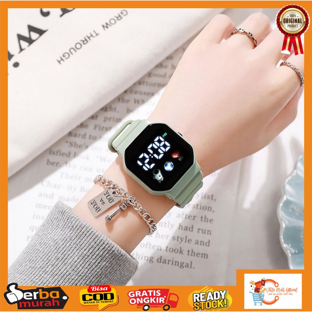 Little Mall JAM TANGAN SMARTWATCH WANITA ORIGINAL IMPORT JAM TANGAN WANITA KEKINIAN DIGITAlL KOTAK J