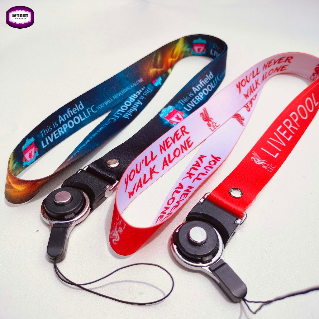 

LIVERPOOL TALI LANYARD GANTUNGAN HP ID CARD PRINTING DUA SISI 2 CM