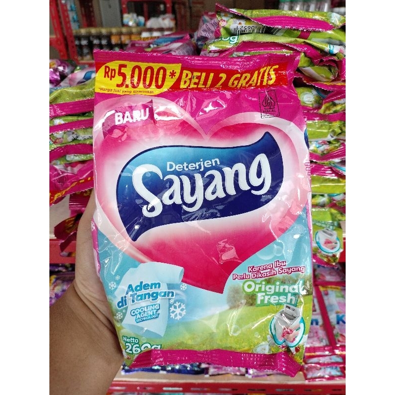 DETERJEN SAYANG 5000 KEMASAN BUBUK 260G GROSIR JATIM