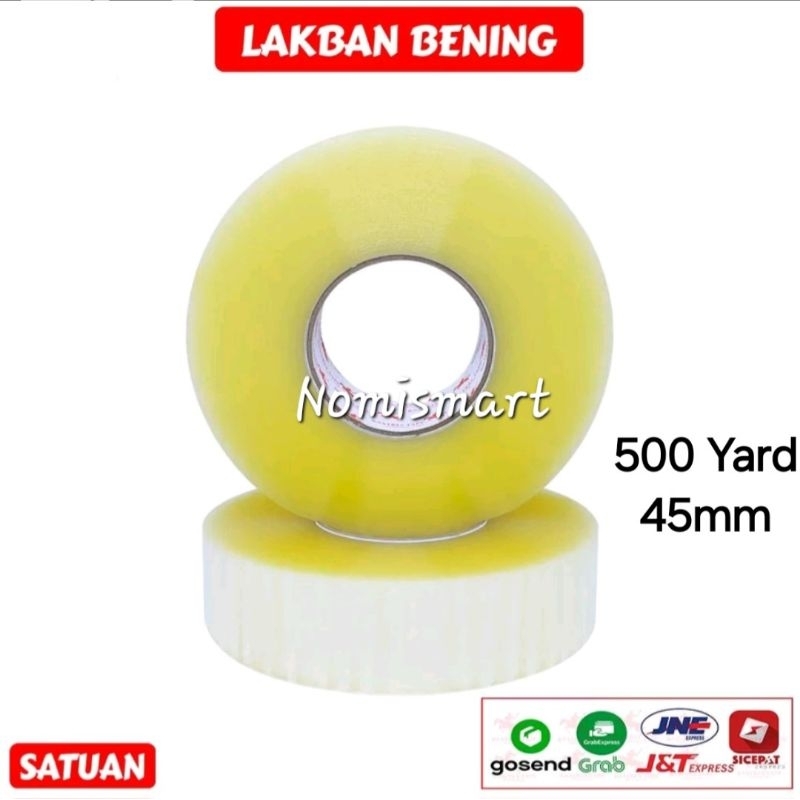

Opp Dus / Plakban / Lakban Dus ABC Jumbo 45mm x 500yard Asli Full