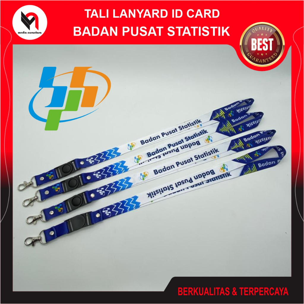 

BPS Tali ID Card Lanyard BADAN PUSAT STATISTIK Printing Full Colour