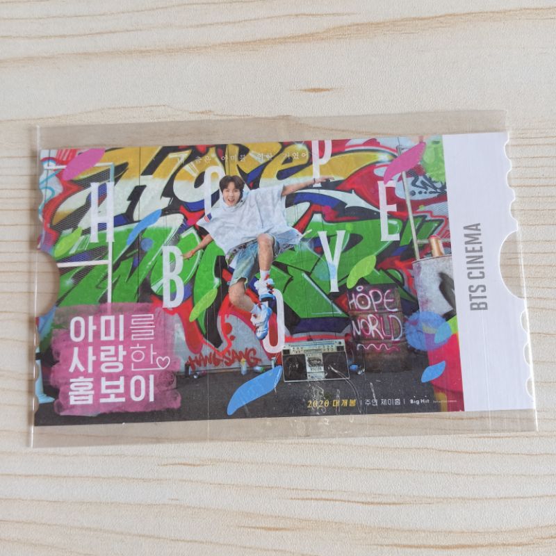 Postcard Posca Tiket Cinema BTS J-Hope BTS OFFICIAL