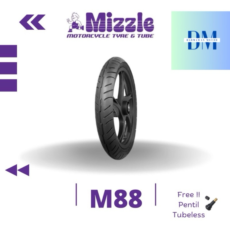 Produksi Terbaru Ban Motor Tubeless Mizzle M88 70/80 Ring 14 Free Pentil
