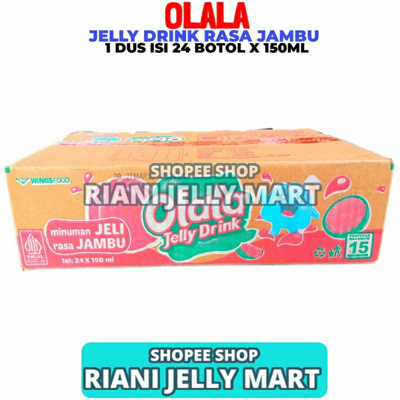 

Olala Jelly Drink Rasa Jambu 1 Dus Isi 24 Botol x 150ML