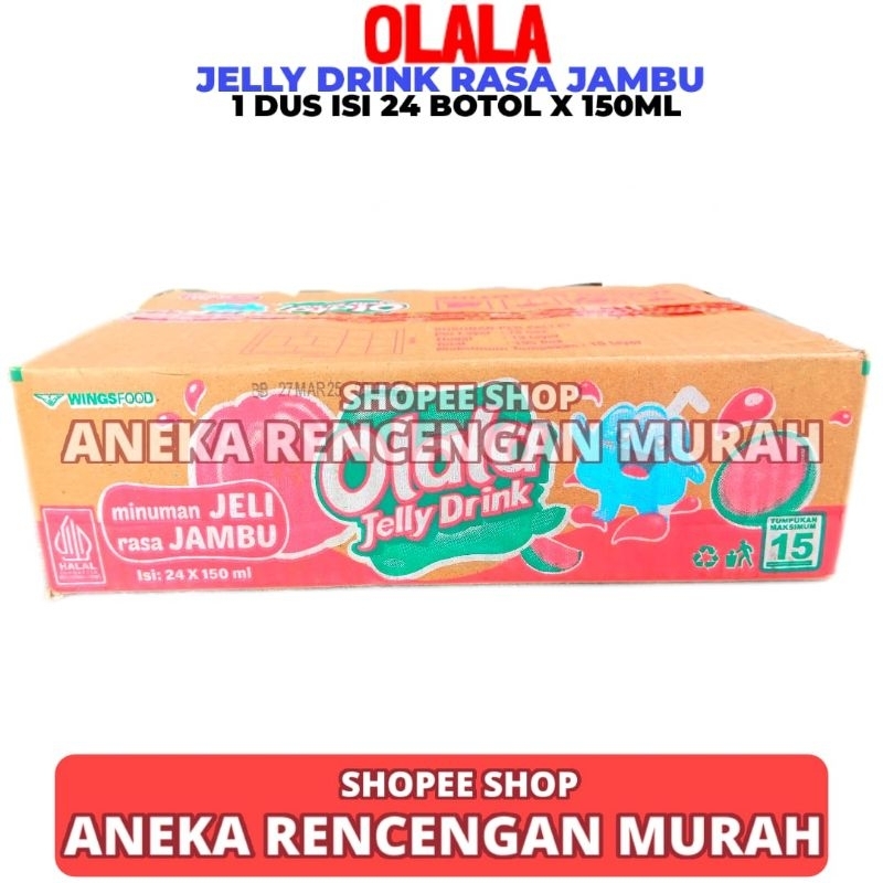 

Olala Jelly Drink Rasa Jambu 1 Dus Isi 24 Botol 150ML