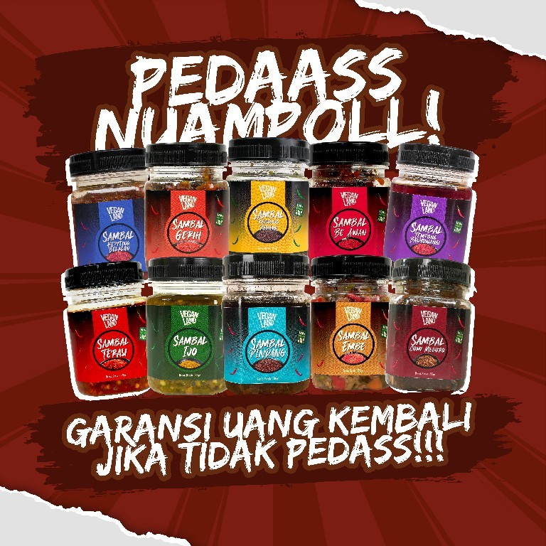 

[TRAVEL PACK] SAMBEL SUPER PEDAS NAMPOL GARANSI 100% UANG KEMBALI | SAMBAL ALL VARIAN | VEGAN LAND