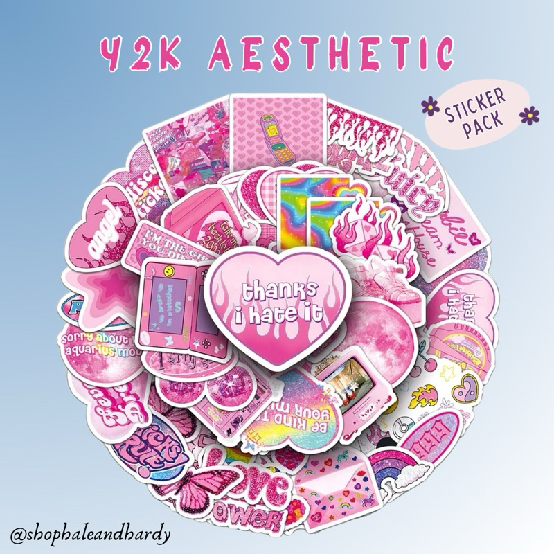 

Y2K Sticker Pack | Stiker Mini Tumblr Pink Y2K Aesthetic Anti Air