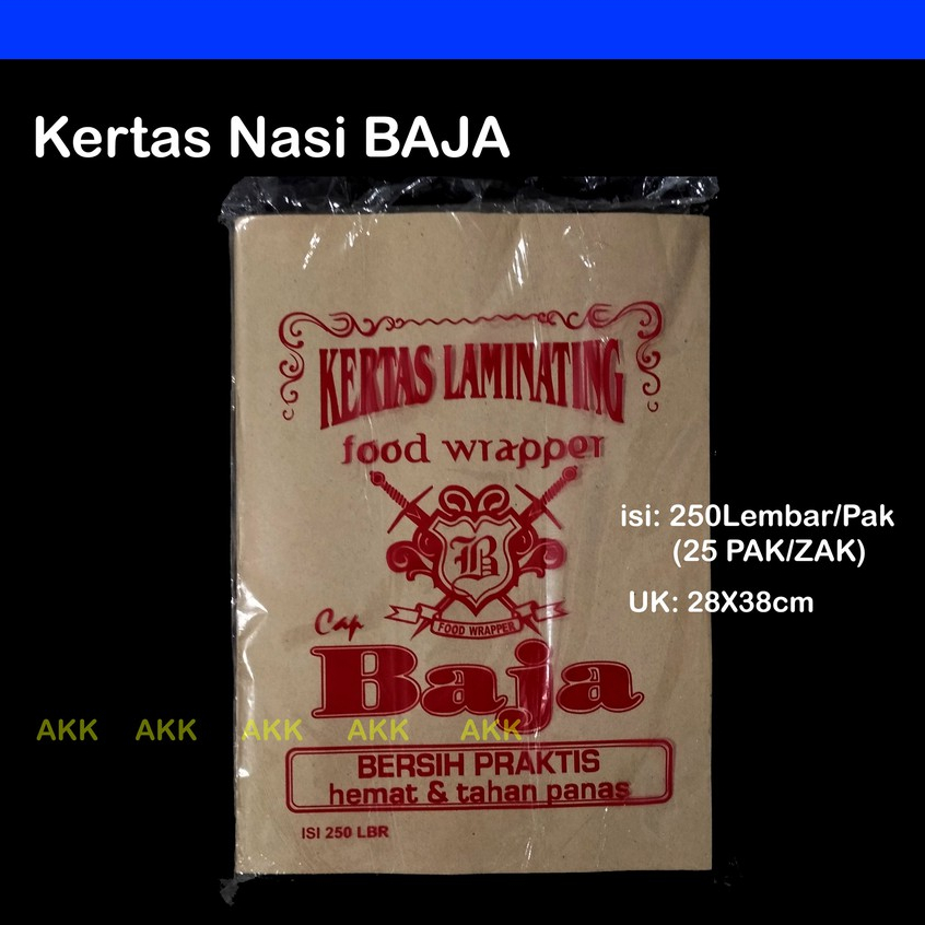 

Kertas Nasi Coklat / Kertas Minyak Baja Merah (250 Lbr)