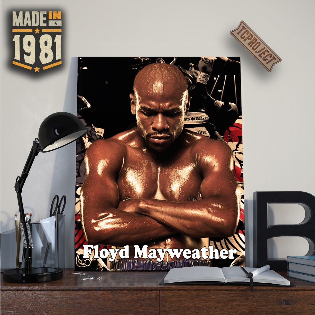 Poster Tinju Floyd Mayweather 003 - Hiasan Dinding Kayu
