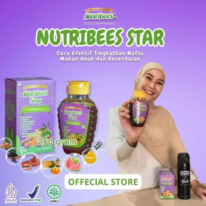 

Madu Anak Nutribees/madu nafsu makan anak/penambah berat badan anak