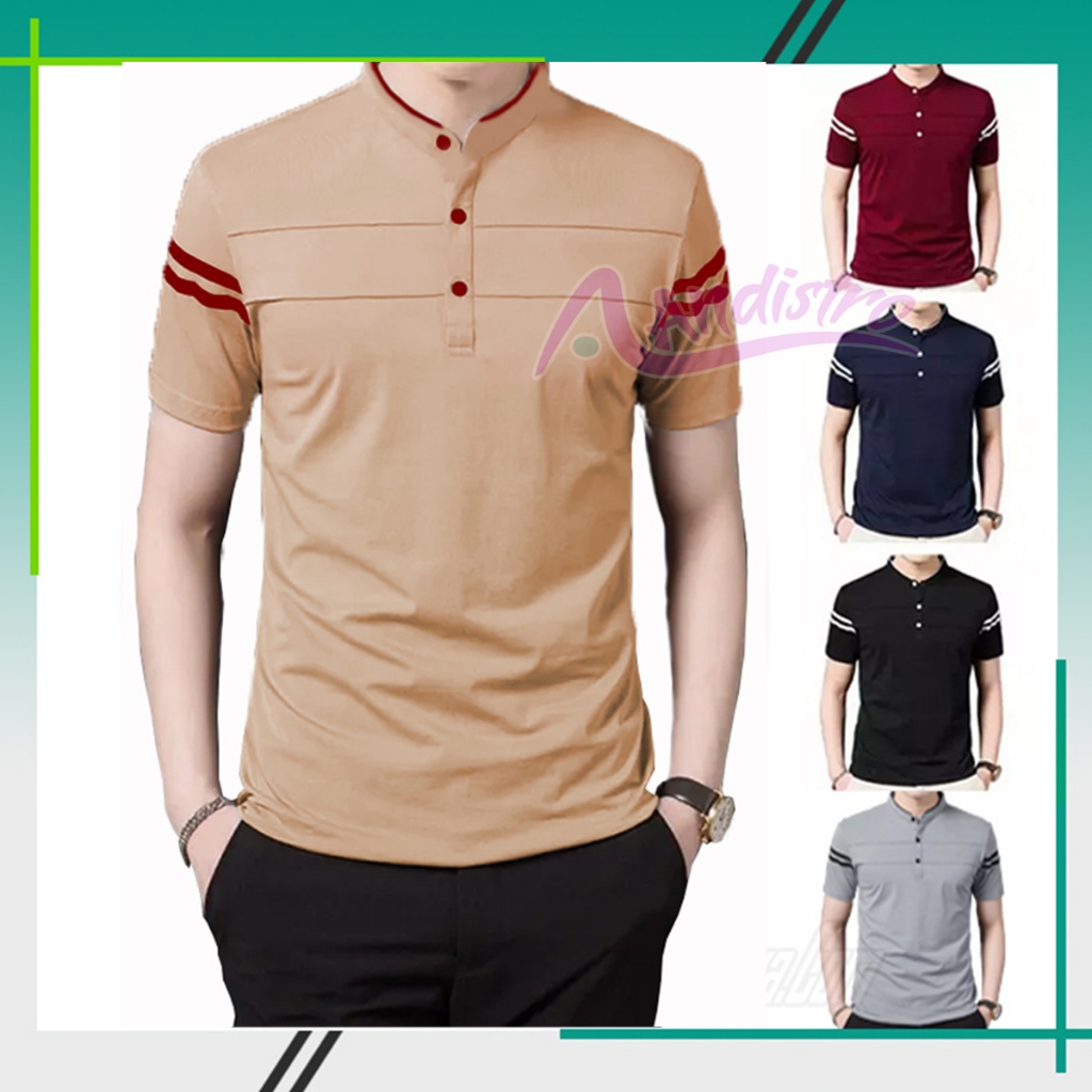 BAJU KAOS POLO PRIA KEREN TERBARU MOTIF KOREA | KAOS POLO KERAH SANGHAI / KAOS POLO KERAH KOKO / KAO