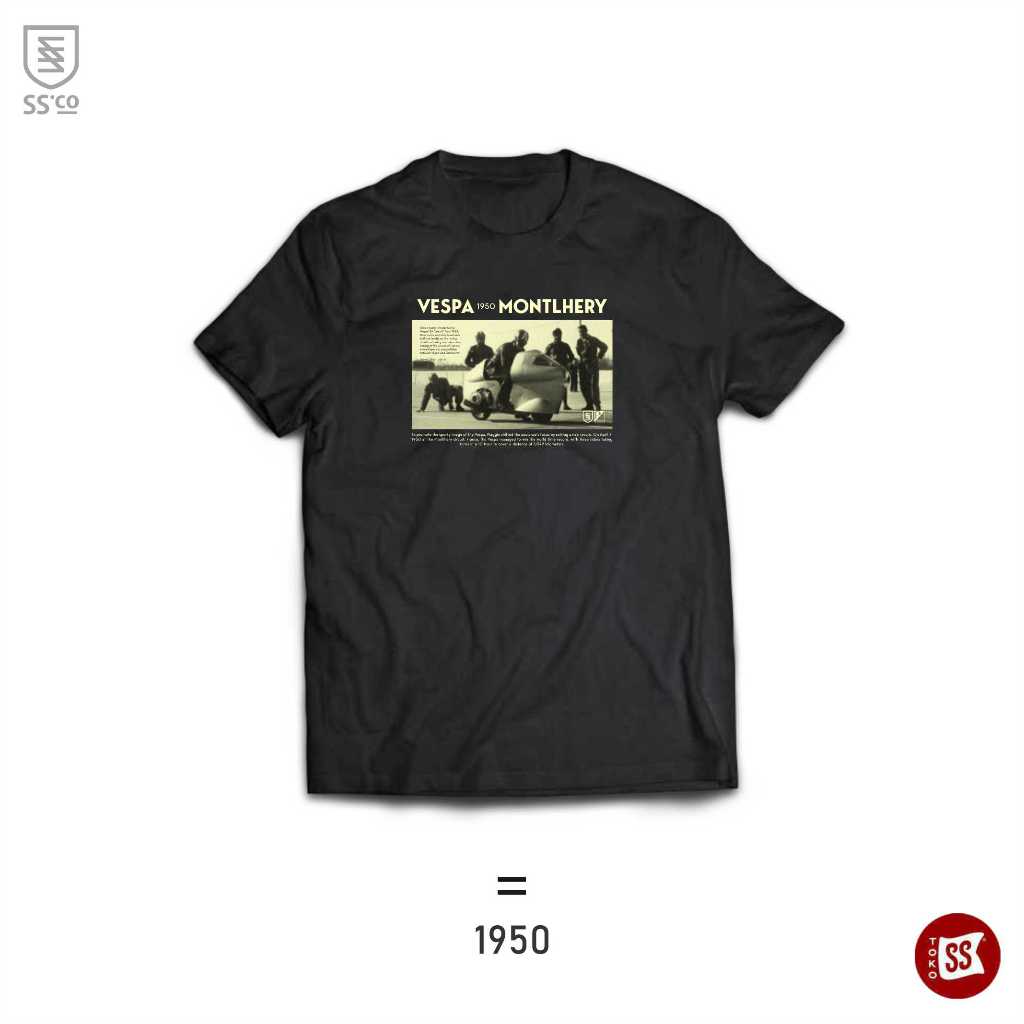 KAOS PRIAUNISEX VESPA SCOOTER CULTURE By RAVESPA || SOFT COMBED 24s || SS.CO MERCH “ 1950 “