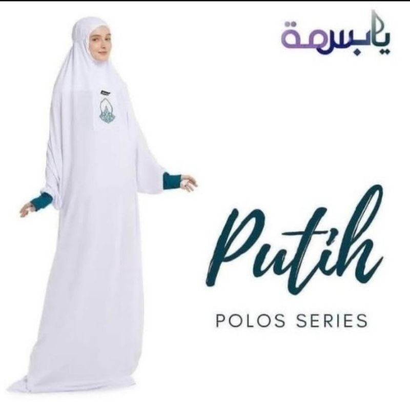[READY COD] Mukena putih jumbo bahan adem mukena terusan