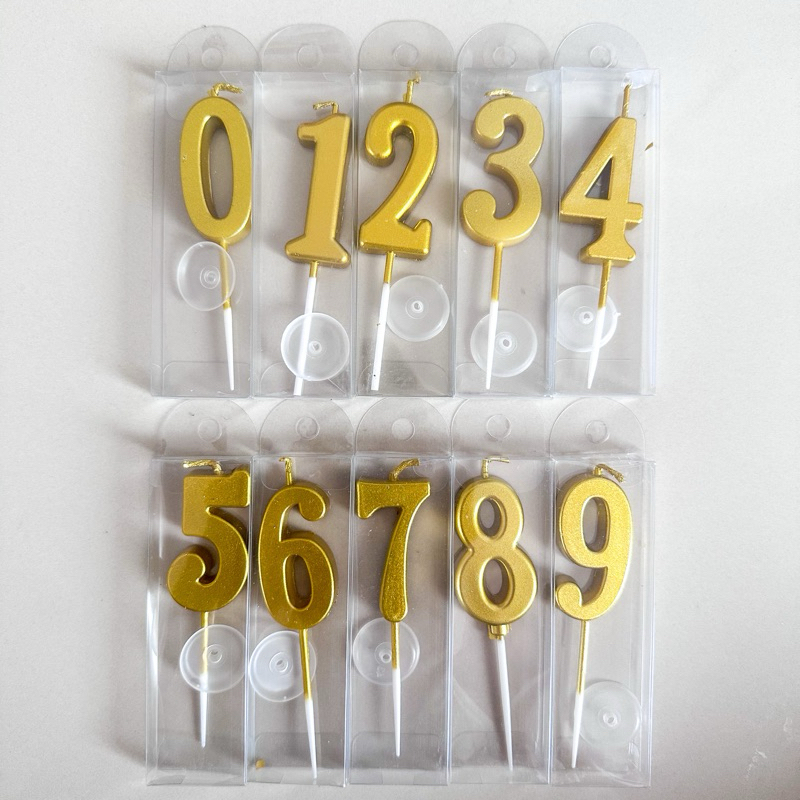 LILIN ANGKA GOLD / LILIN ULTAH ANGKA / LILIN ULANG TAHUN ANGKA / LILIN ANGKA / LILIN ULANG TAHUN