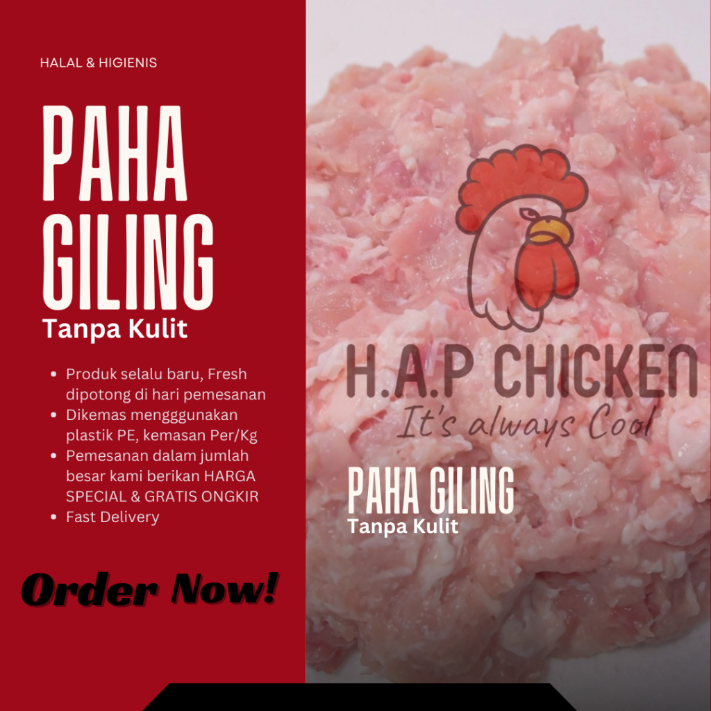 

Daging Ayam Giling Paha (Tanpa Kulit)