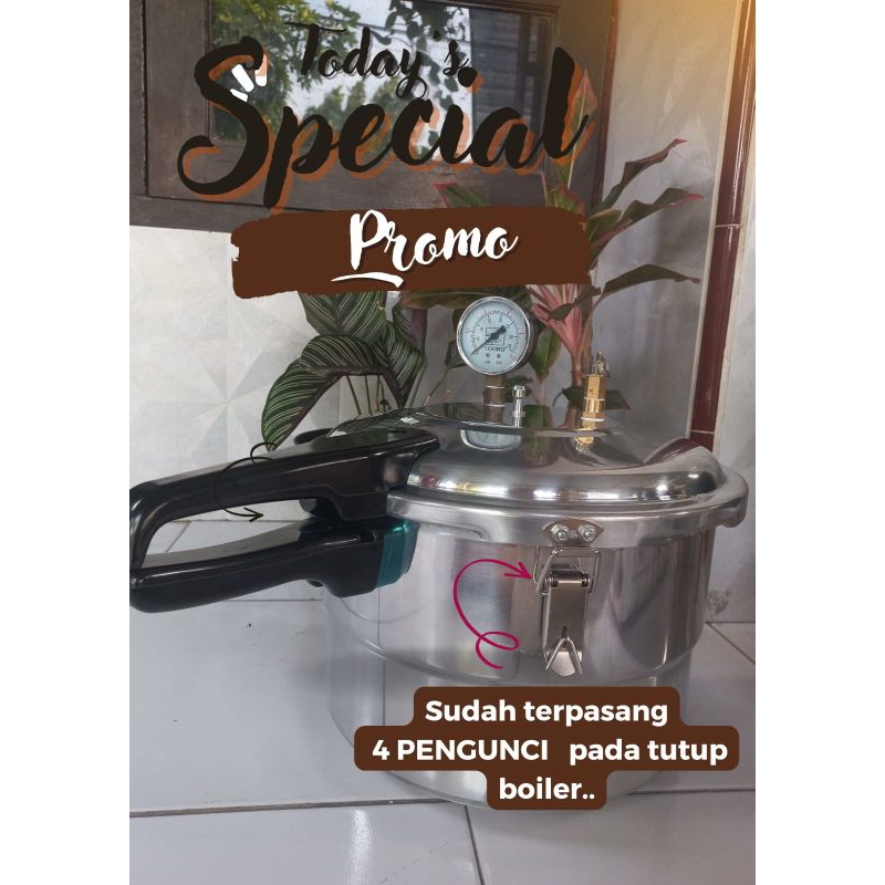 Setrika uap boiler presto 8 liter laundry