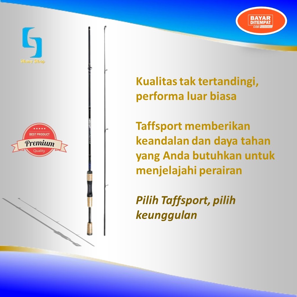 Joran Pancing Laut Baitcasting Carbon Fiber panjang 1,8m - TaffSPORT Alat Pancing lentur A4