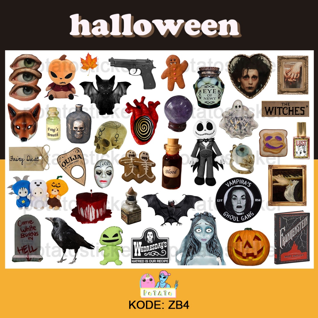 

halloween goth stickers [journal, scrapbook]