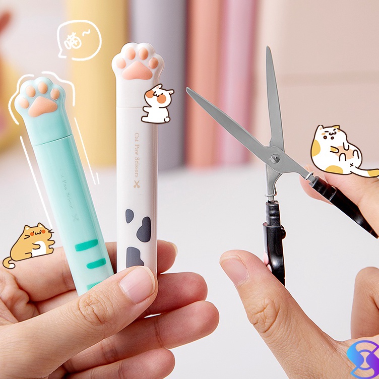 

Baru Terjamin Gunting cakar kucing gunting kecil portabel gunting pena mini tangan akun kantor gunting multifungsional Scissors Kids Student Paper Cutting Stationery