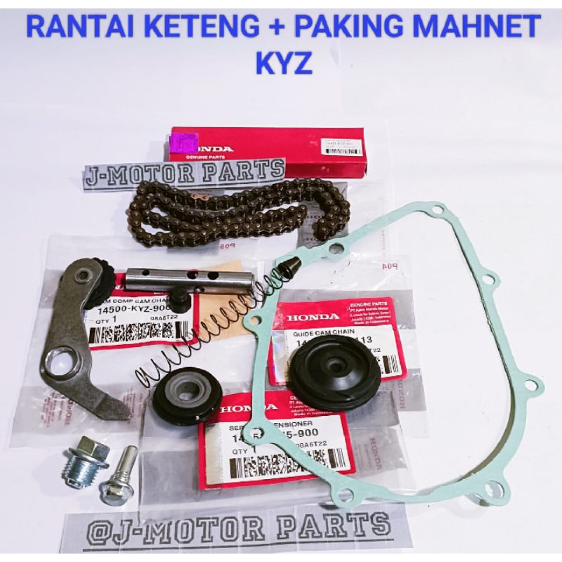 PAKET KETENG + PAKING MAGNET KYZ RANTAI KETENG SULING TENSIONER PLAT ROLL KETENG BAUT SULING SUPRA X