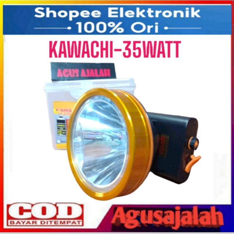Senter Kepala Kawachi 35 Watt LY 235B Led Super Headlight