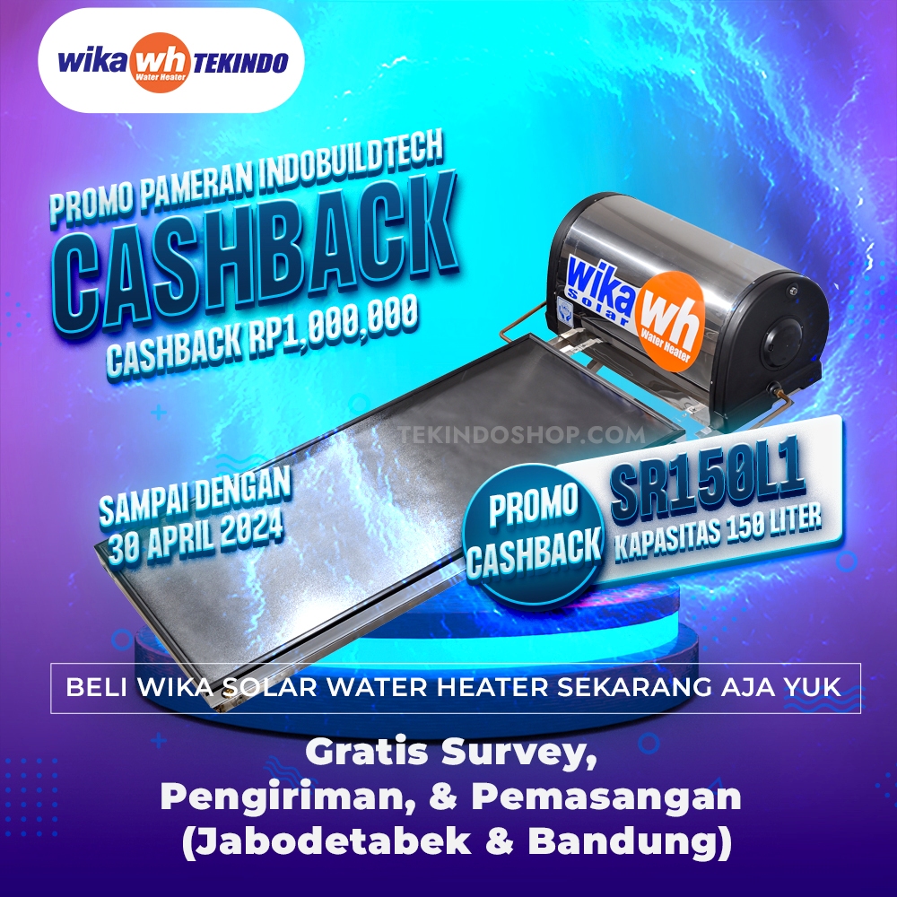 Pemanas Air Mandi Tenaga Surya WIKA Solar Water Heater 150Ltr SR150L1