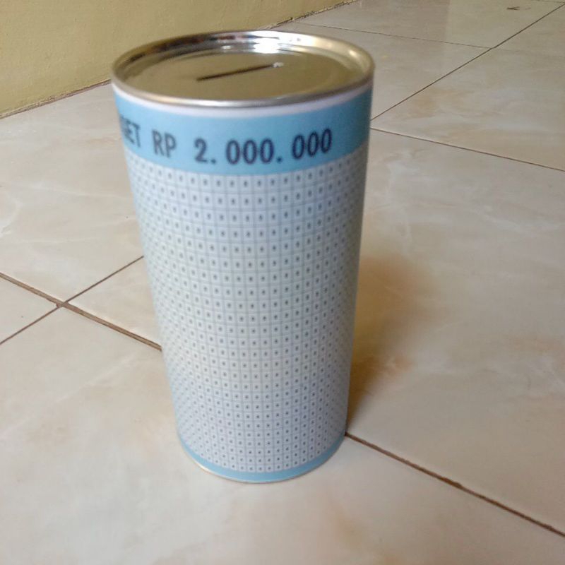 ALAT PENYIMPAN UANG .CELENGAN TARGET MOTIF BOBA .SIZE M. 2 JUTA  5K