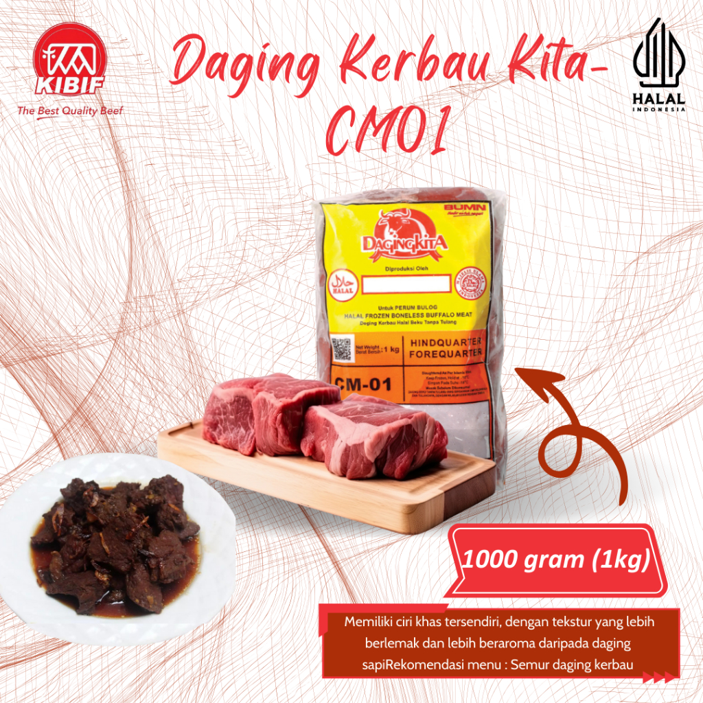 

Daging Kerbau Kita - CM01 1kg