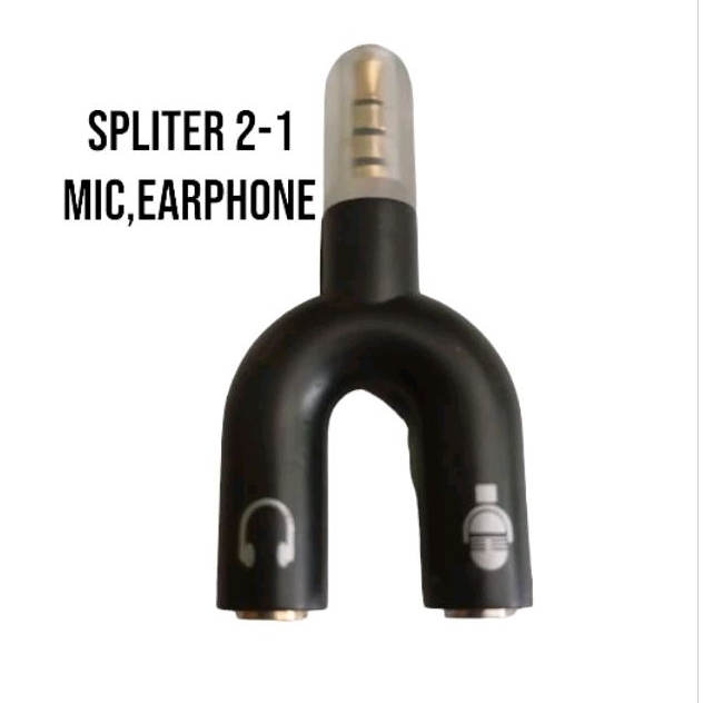 Spliter 2-1 earphone mic/sambungan jek/jek sambungan mic