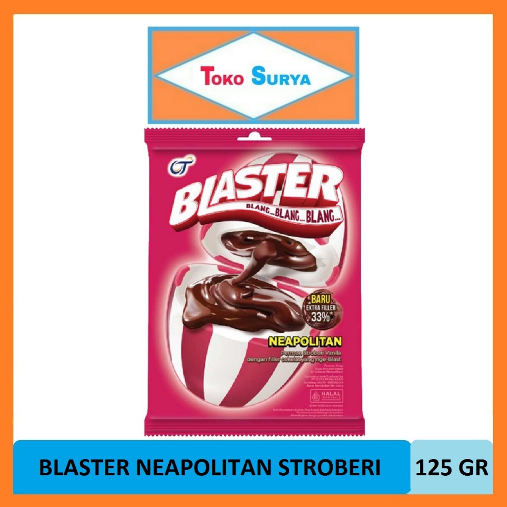 

Blaster Neapolitan Permen Stroberi Vanila 125 Gr