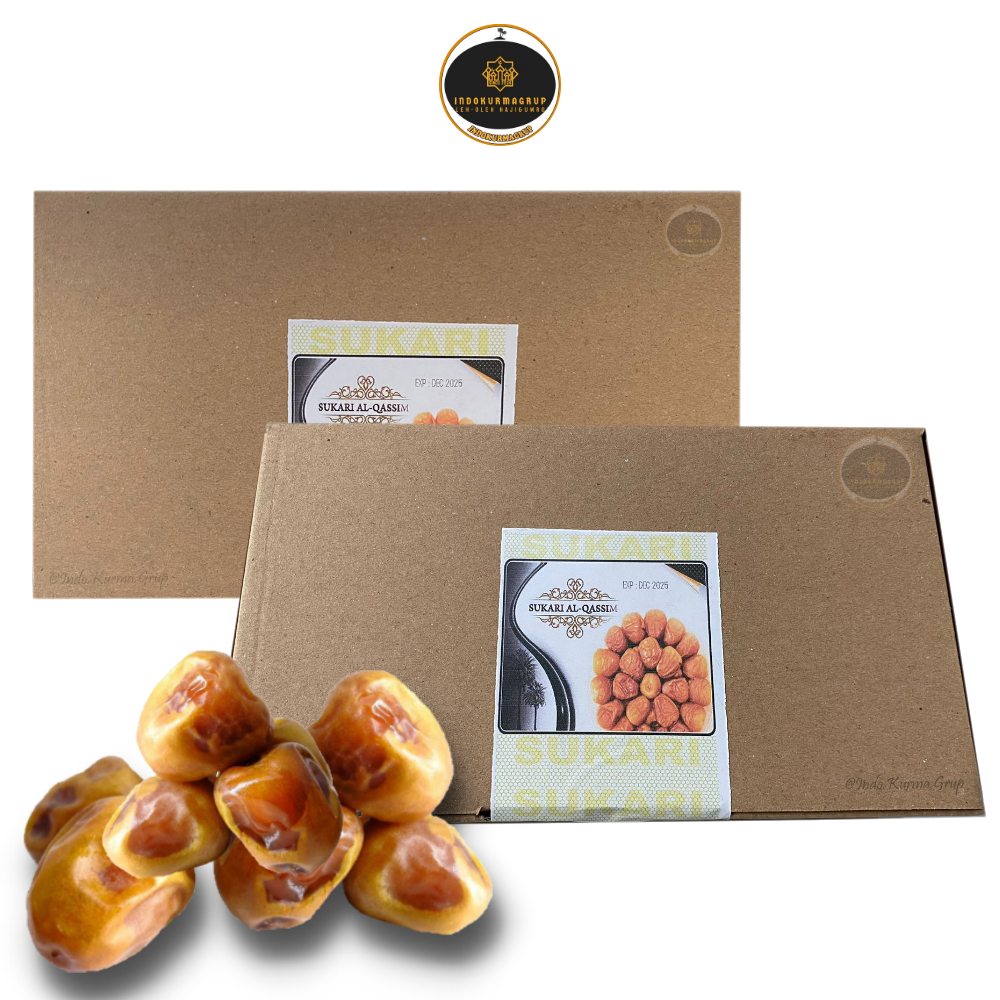 

Kurma SUKARI [1KG] kurma sukari premium Al-Madinah [kemasan dus COKLAT]