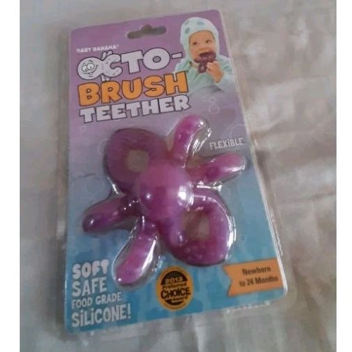 Preloved - Baby banana Octo brush teether