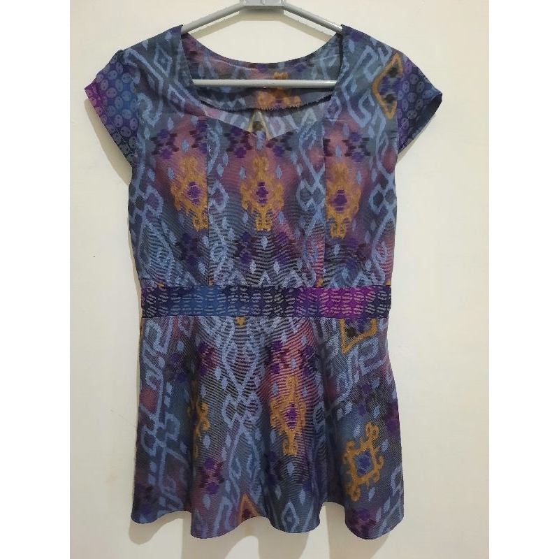 Blouse Batik Lengan Pendek Wanita