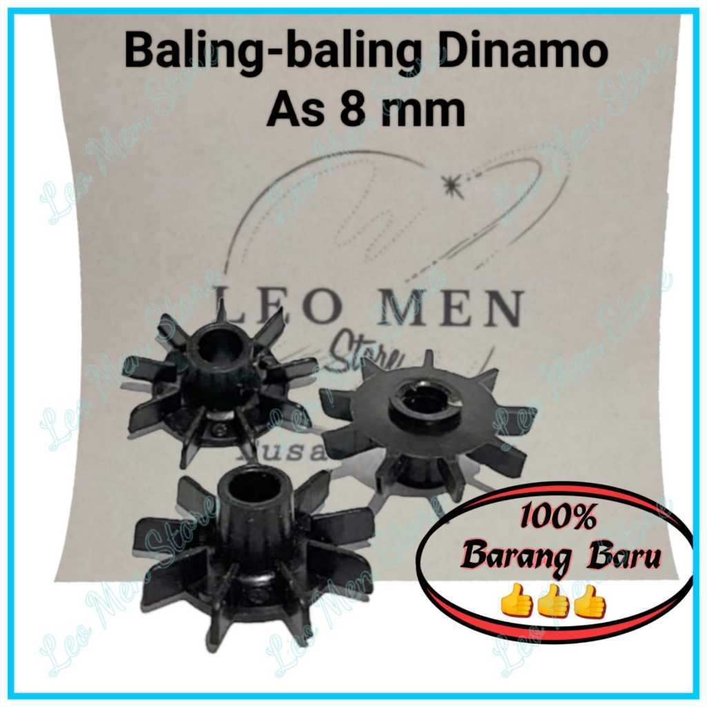 Baling baling Dinamo Kipas~Baling baling Kecil Dinamo Kipas~As 8 mm