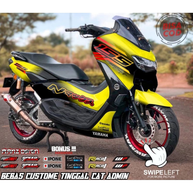 Stiker Decal New Nmax 155 2020 Full Body Gradasi Kuning Hitam