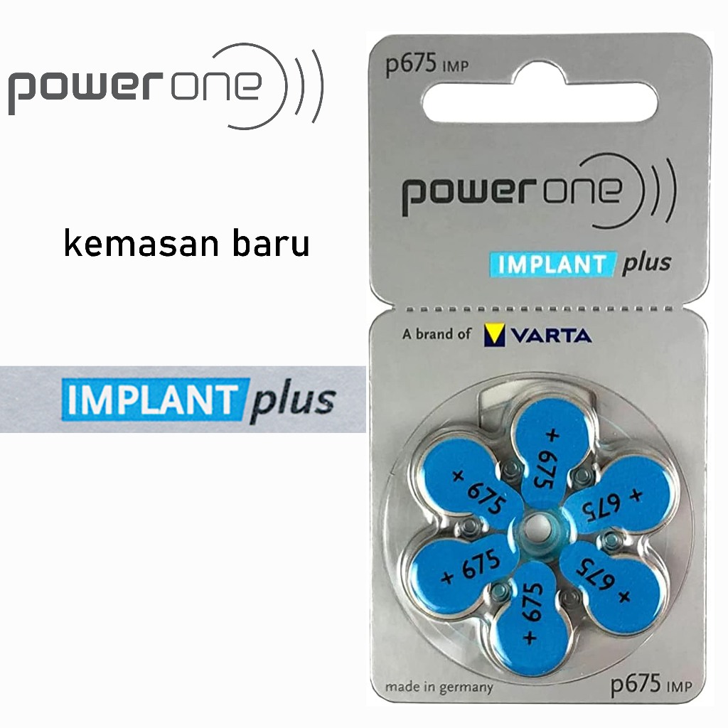 Baterai Implan Powerone p675 Cochlear Implant Plus Battery Baterai Implan Pendengaran