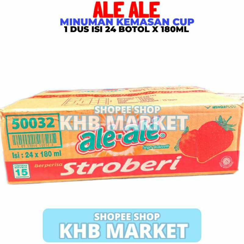 

Ale Ale Rasa Stroberi 1 Dus Isi 24 Pcs x 180ML