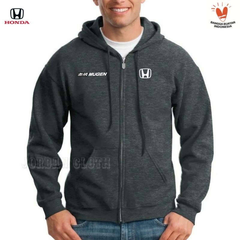 Hoodie Zipper Sweater Jaket Honda Mugen Japan
