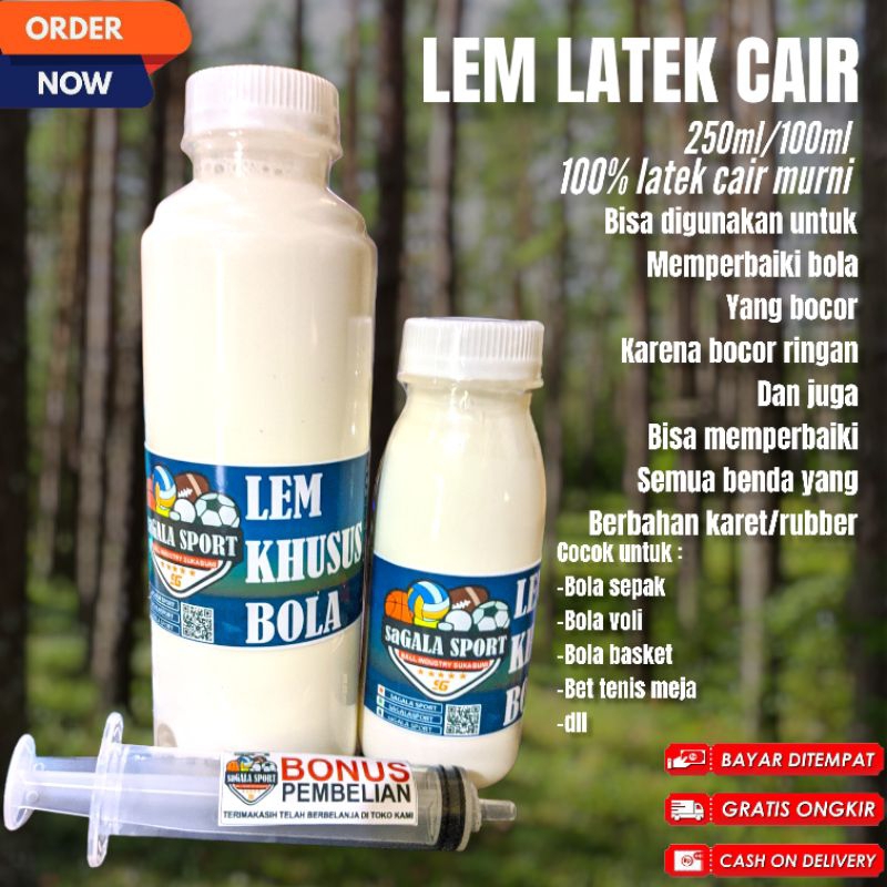 Lem latek cair penambal bola / WATER BASE GLUE/ lem tambal bola /lem karet WBG