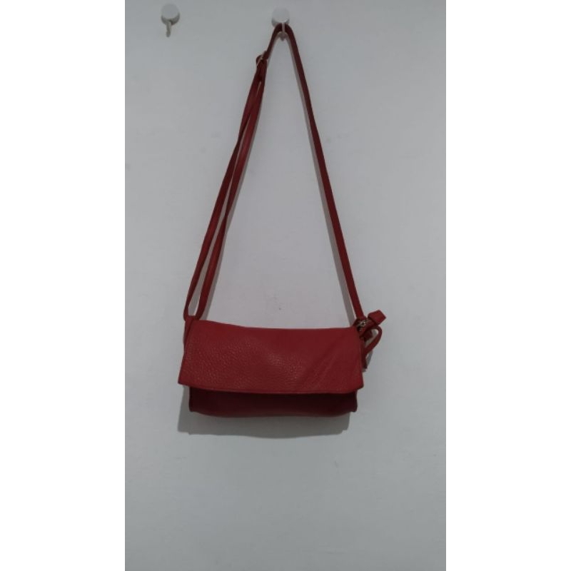 Tas Preloved Kulit Asli Merah