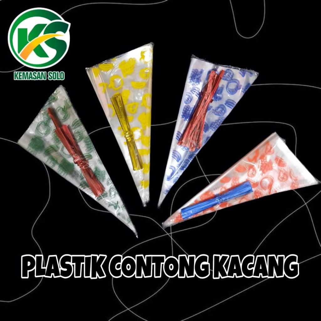 Plastik segitiga contong kacang