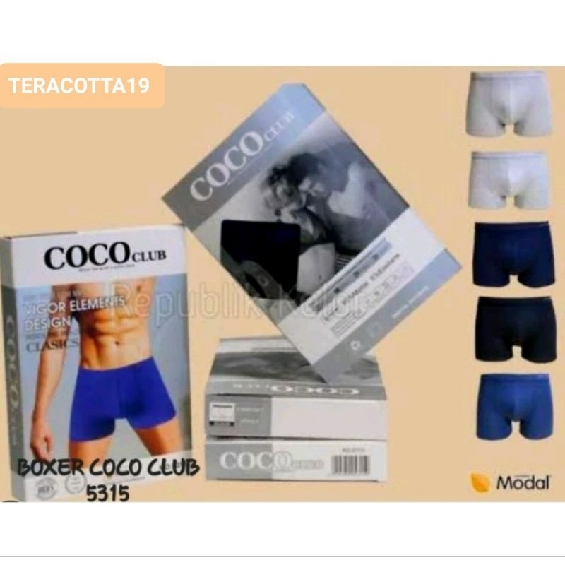 TERACOTTA19 - Celana dalam boxer pria COCOCLUB 5315 [ 2 PCS ]