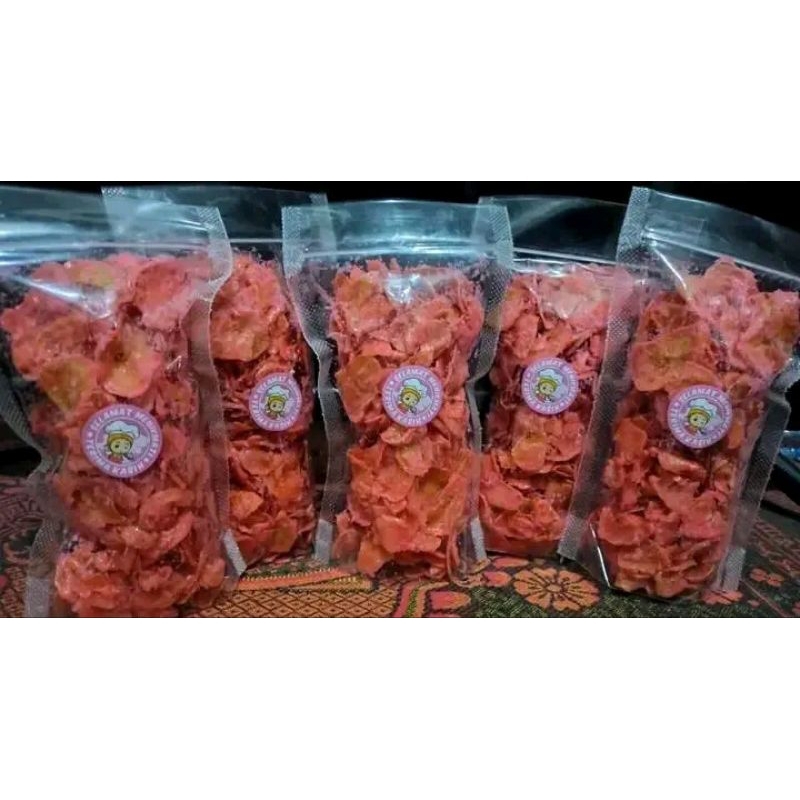 

kripik pisang lumer ukuran standing pouch 9, dapat 3 pcs