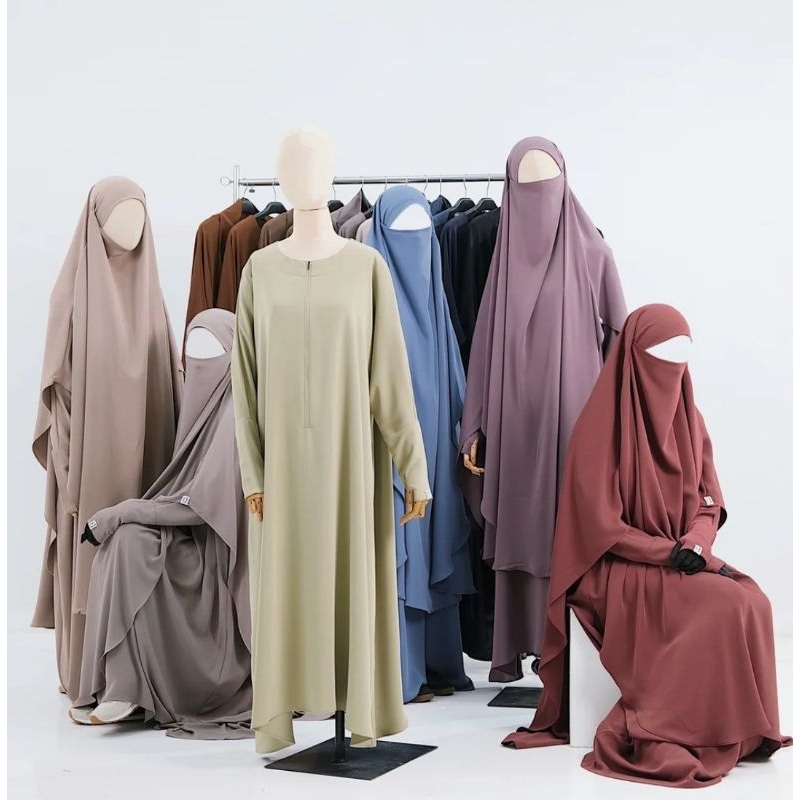 ELMADINA abaya POP ABAYA Kemejabaya MPOP FK LONG FRIDAY thuba BLACK peppercorn S M L