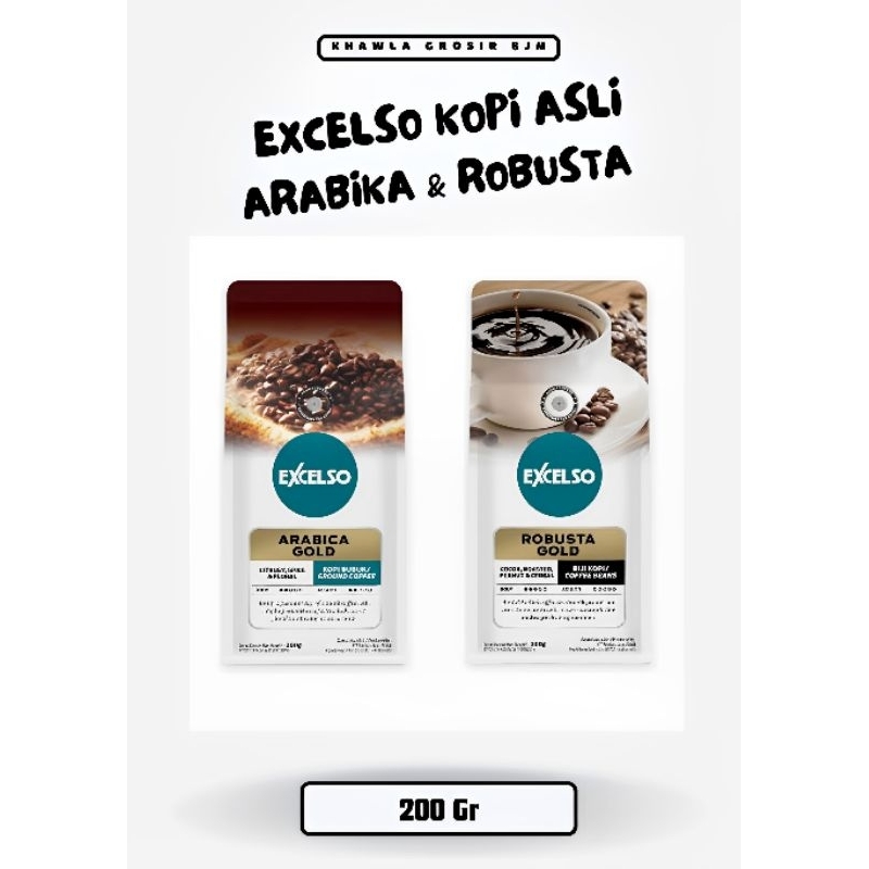 

KALSEL 2 PCS EXCELSO TUBRUK GILING KOPIMURNI BUBUK ASLI ROBUSTA ARABIKA 200GR JAVA TORAJA MANDHELING