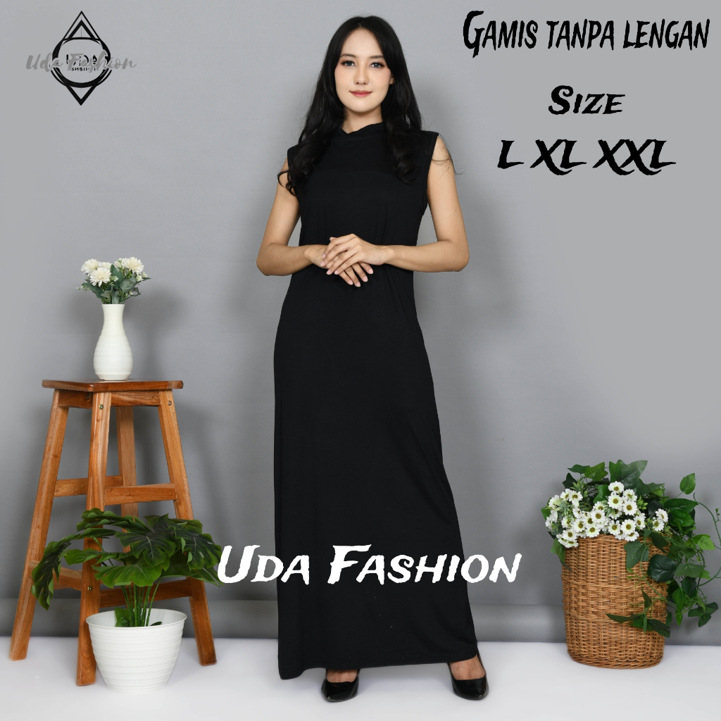 Gamis Inner Premium Tanpa Lengan Bahan Spandek Rayon