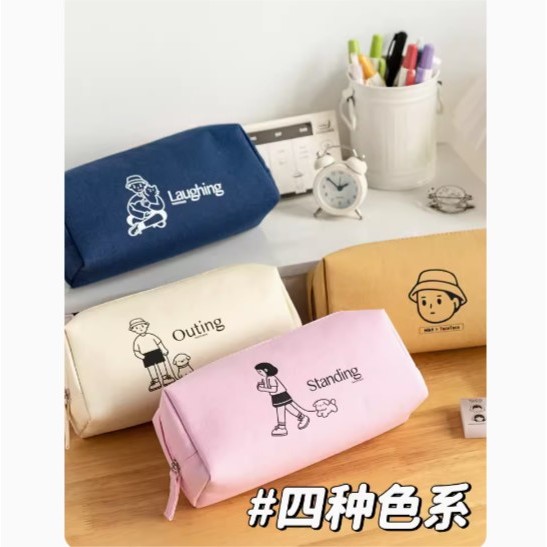 

[TACOTACO] Tas Tempat Kotak Pensil Alat Tulis Kanvas Jepang Aesthetic Lucu