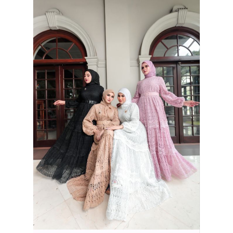 shellasaukia dress brokat import mewah original