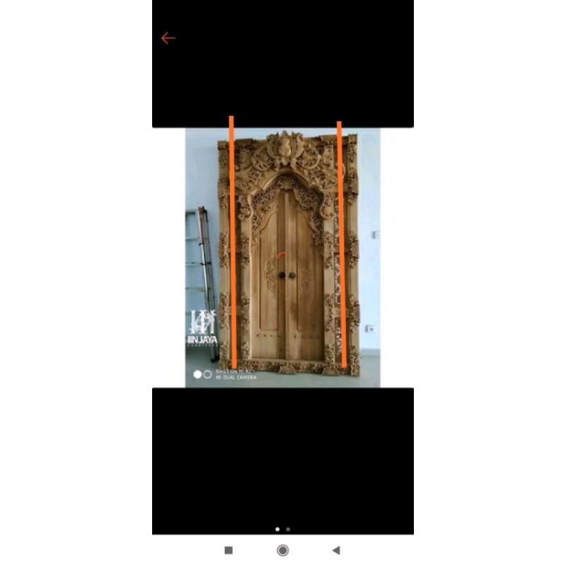 pintu gebyok, jendela gebyok motif still bali kayu jati berkualitas 150x250cm